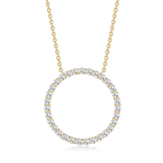 8 kt. gold by large circle with zirconia (333)